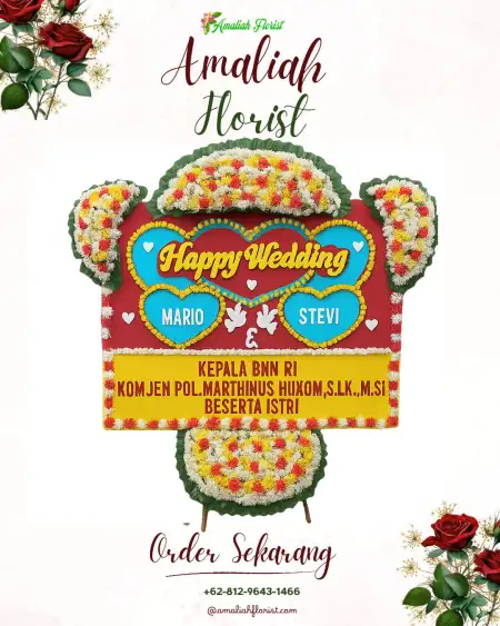 Papan Bunga Pernikahan Cipedak